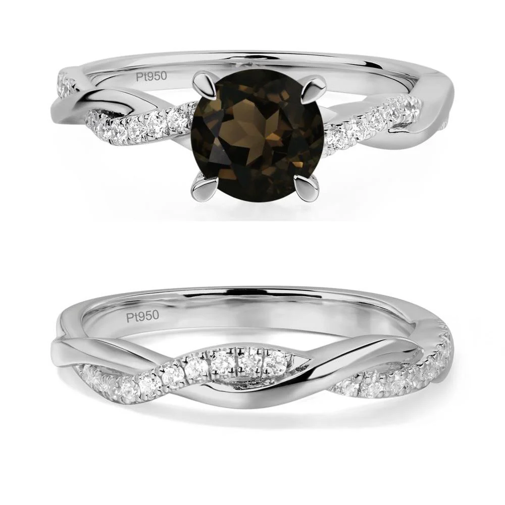 Smoky Quartz Twist Engagement Ring - Image 25