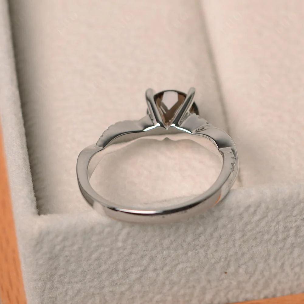 Smoky Quartz Twist Engagement Ring - Image 31