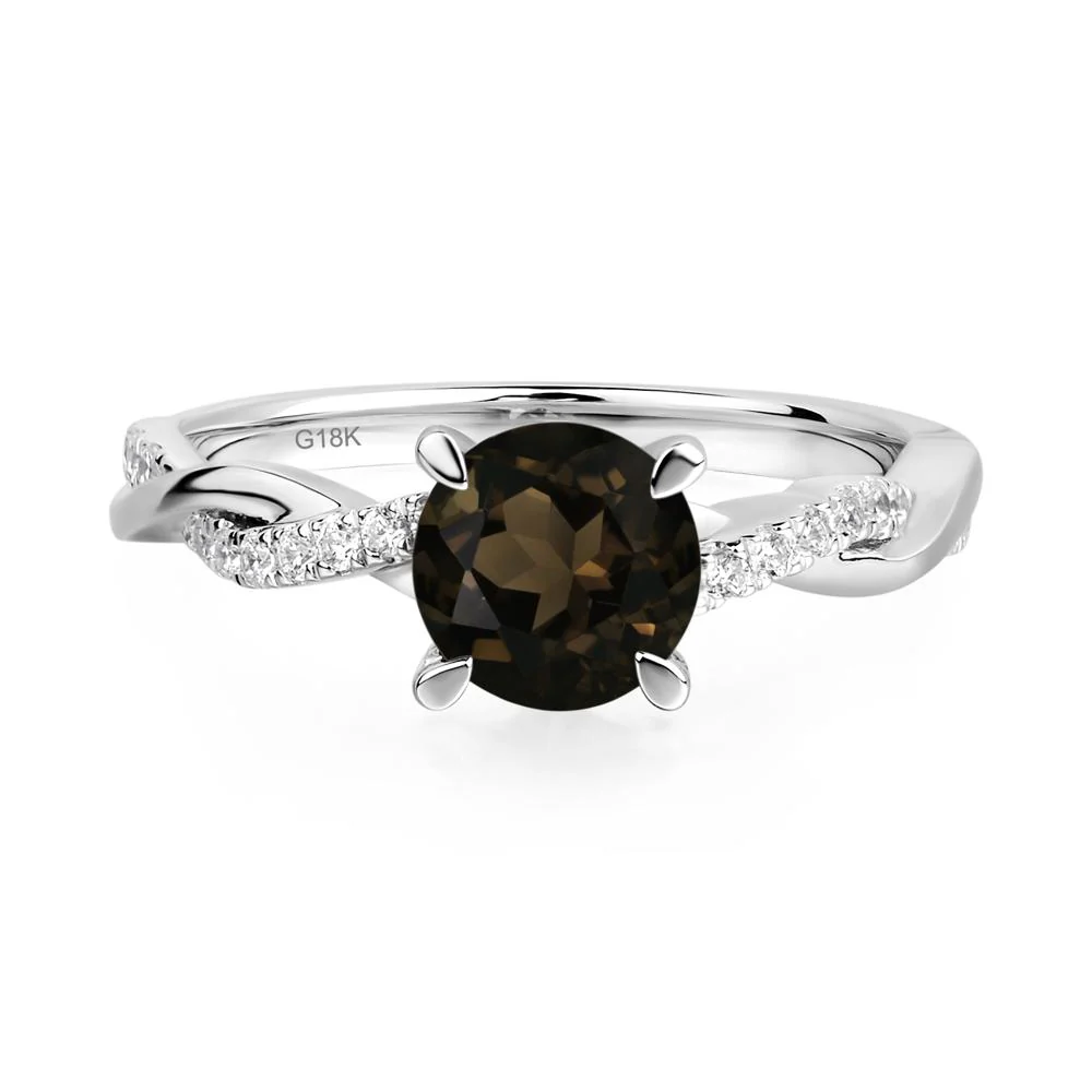 Smoky Quartz Twist Engagement Ring - Image 6