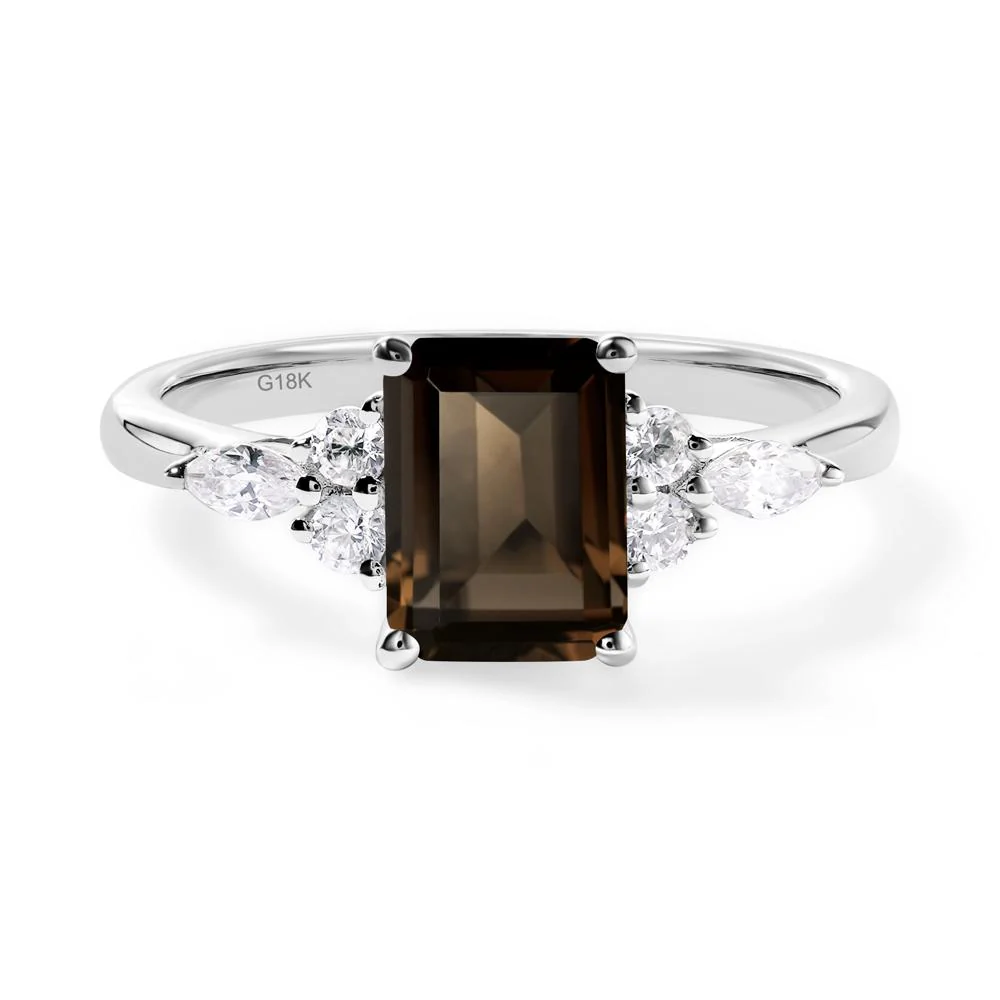 Simple Emerald Cut Smoky Quartz Ring - Image 6