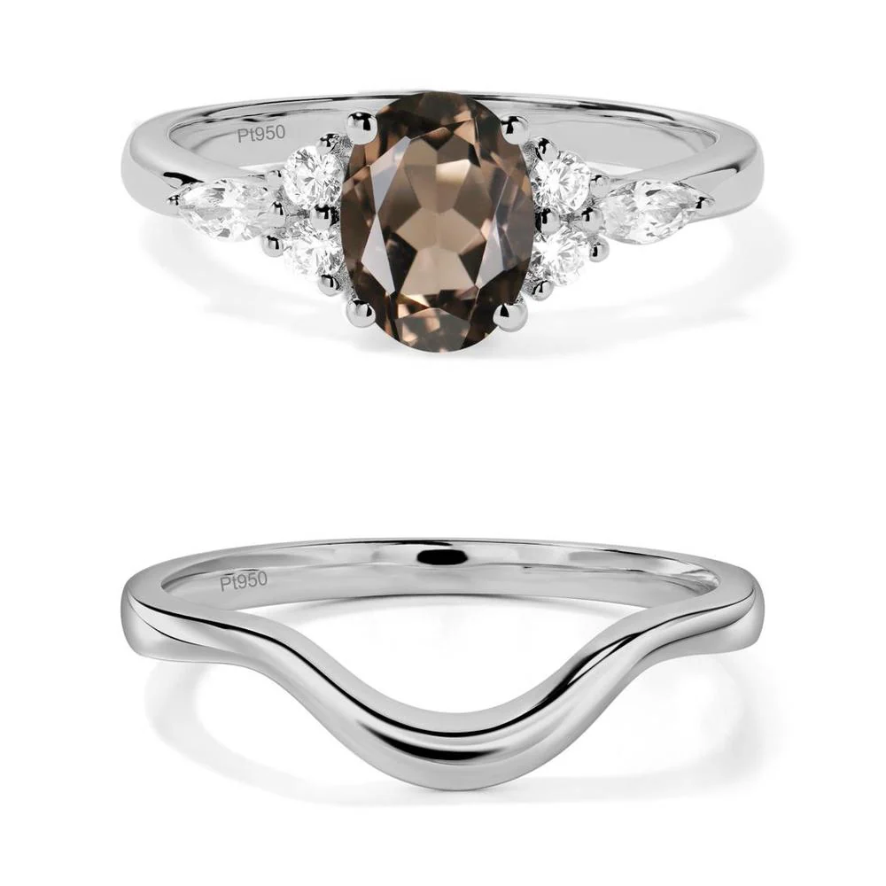 Simple Oval Smoky Quartz Engagement Ring - Image 25