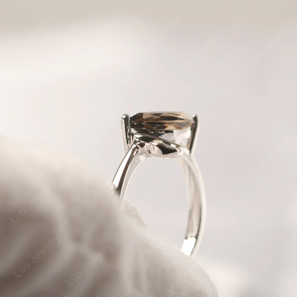 Smoky Quartz Swan Ring - Image 4