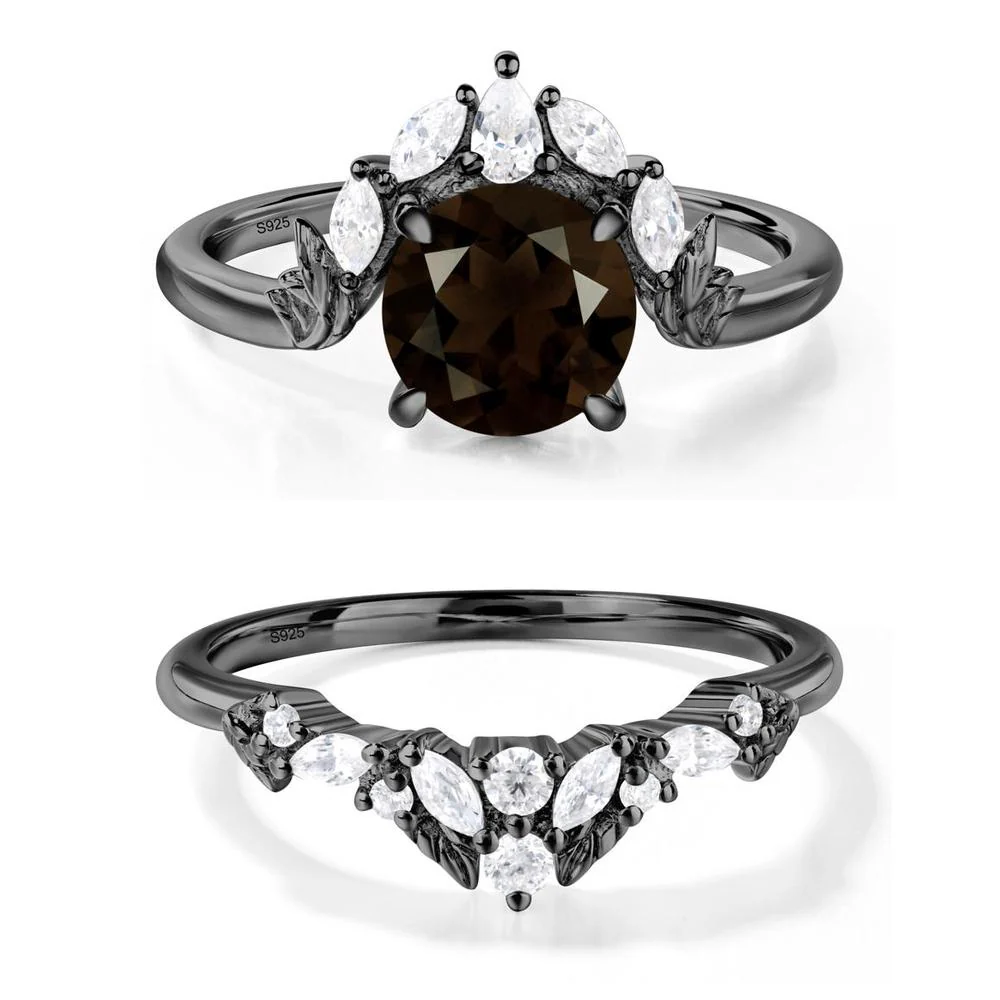Smoky Quartz Ring with Marquise Side Stone - Image 23