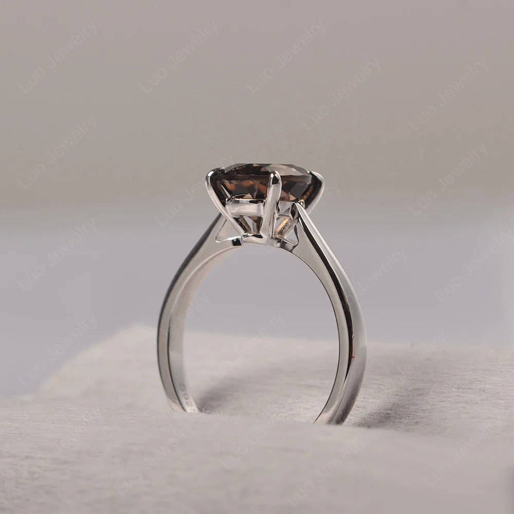 Smoky Quartz Cathedral Ring - Image 4