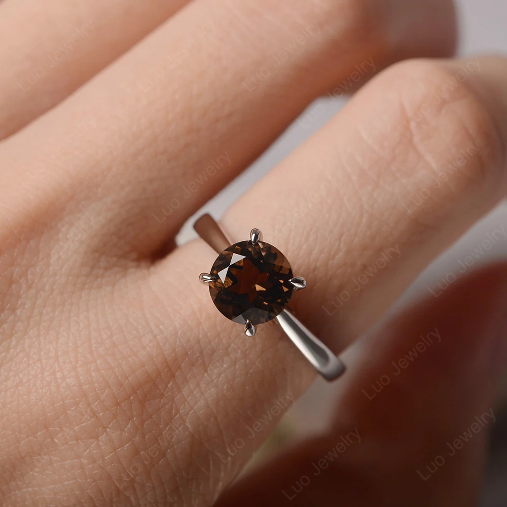 Smoky Quartz Cathedral Ring - Image 5