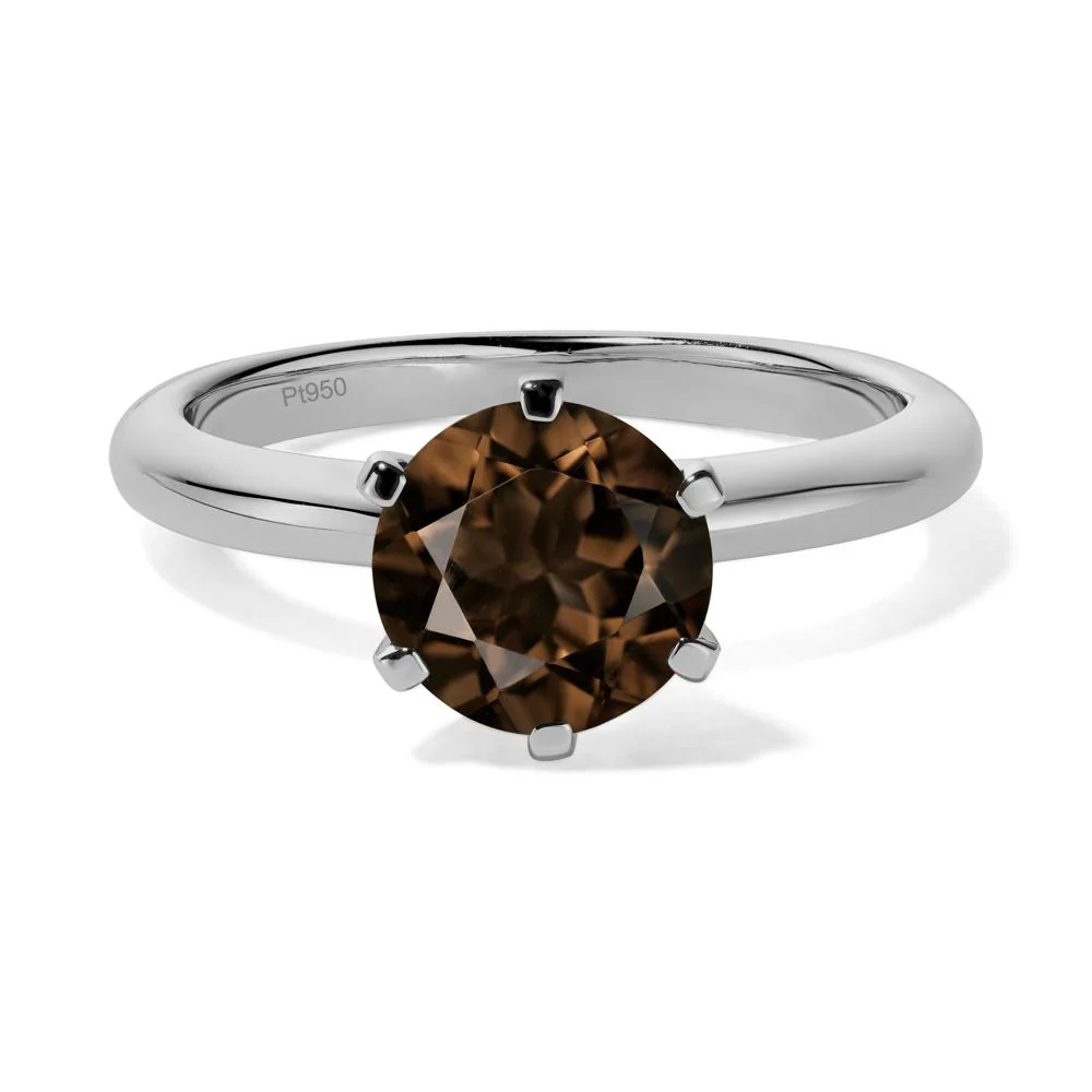 Smoky Quartz Solitaire Engagement Ring - Image 6