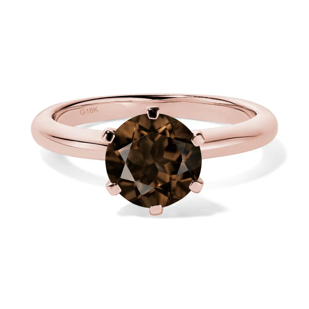 Smoky Quartz Solitaire Engagement Ring - Image 9