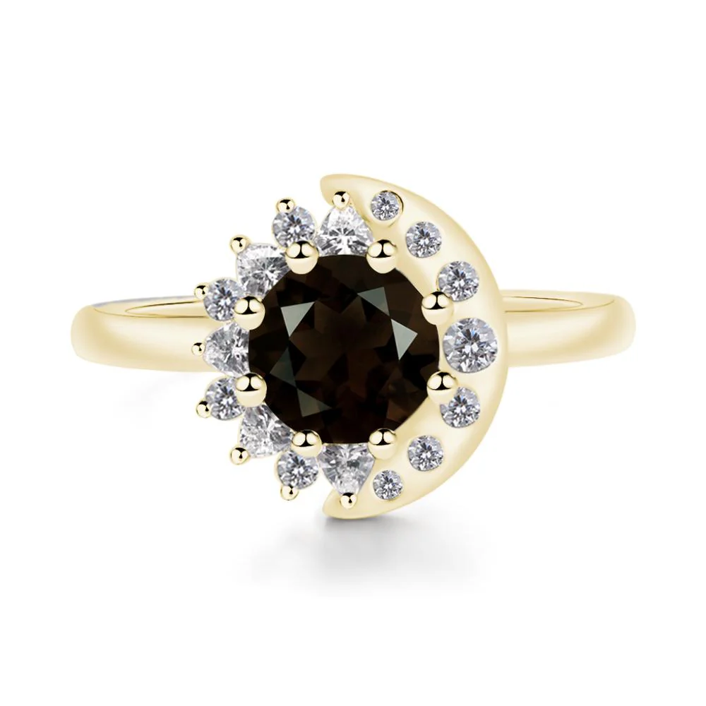 Smoky Quartz Sun and Moon Ring - Image 6