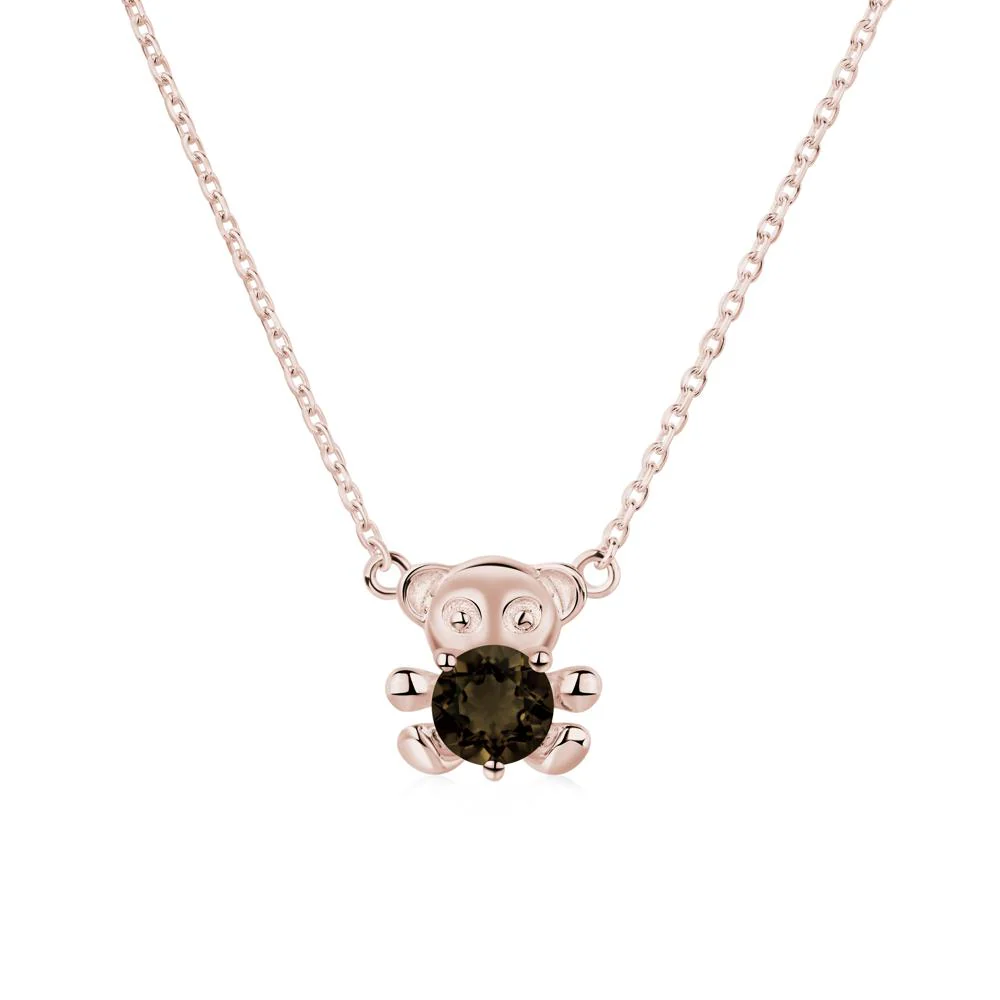Smoky Quartz Teddy Bear Necklace - Image 4