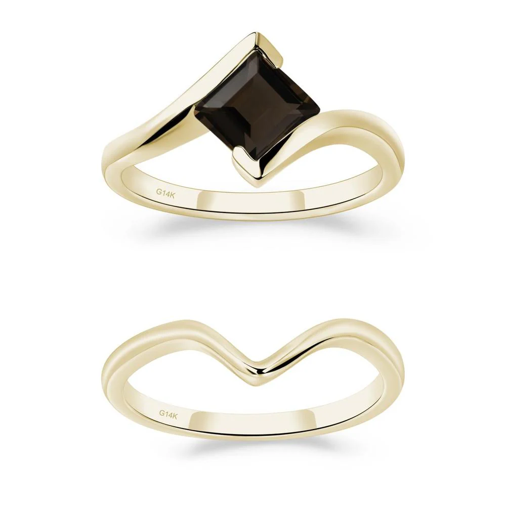 Smoky Quartz Tension Setting Ring - Image 15