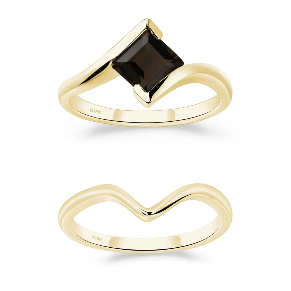 Smoky Quartz Tension Setting Ring - Image 21