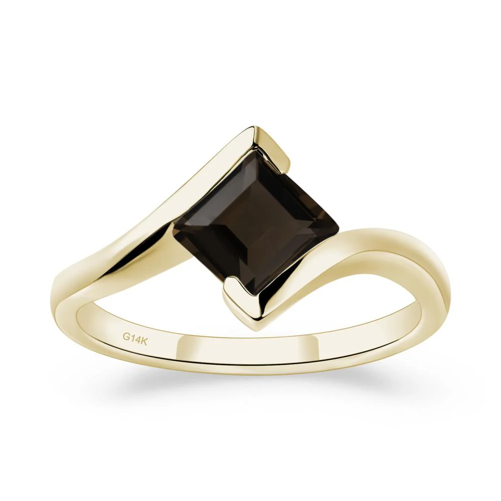Smoky Quartz Tension Setting Ring - Image 3