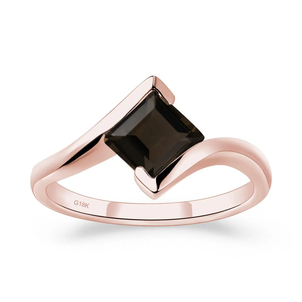 Smoky Quartz Tension Setting Ring - Image 4