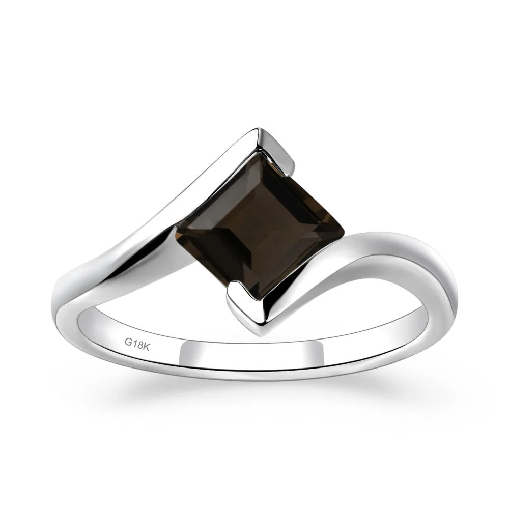 Smoky Quartz Tension Setting Ring - Image 5
