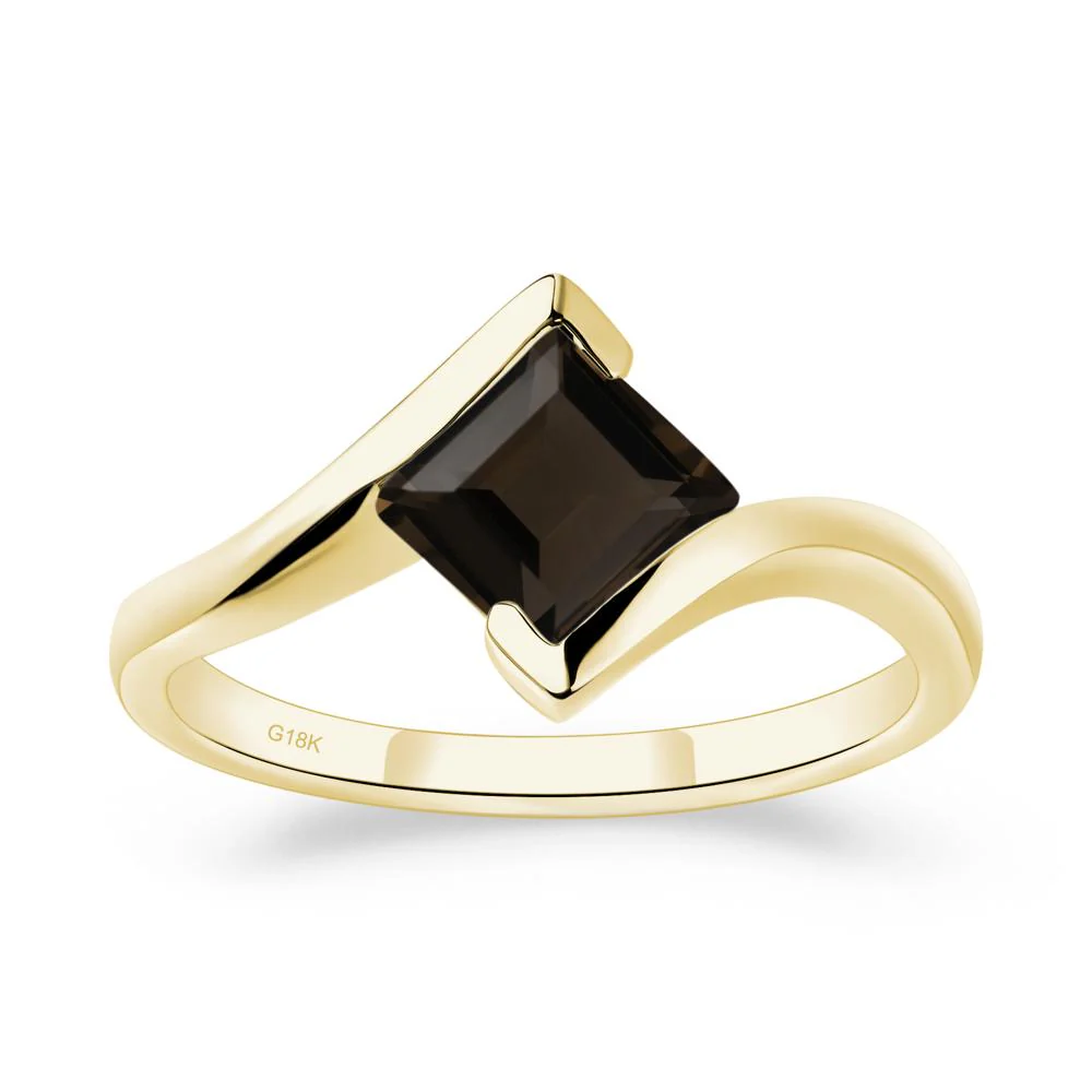 Smoky Quartz Tension Setting Ring - Image 6