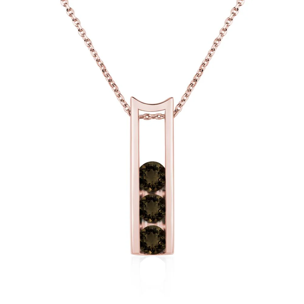 Smoky Quartz Three Stone Necklace - Image 9