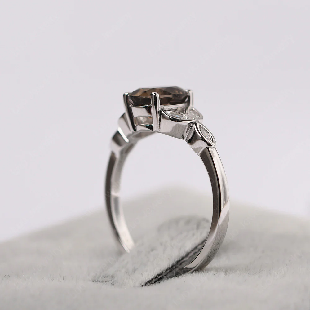 Oval Celtic Smoky Quartz Ring - Image 4