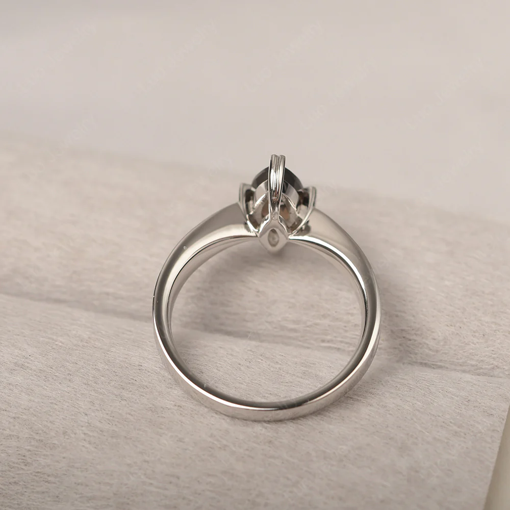 Marquise Smoky Quartz Concave Ring - Image 3