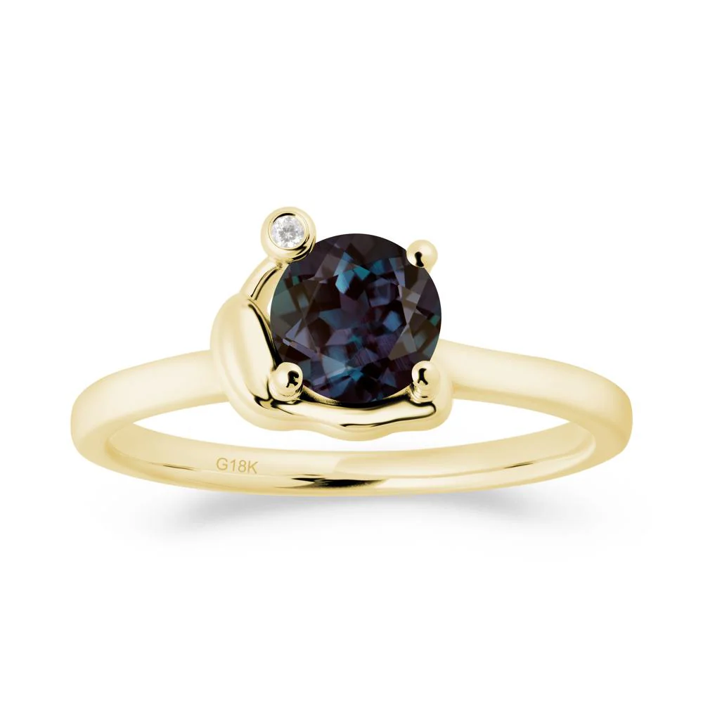 Snail Inspired Alexandrite Ring - Image 4
