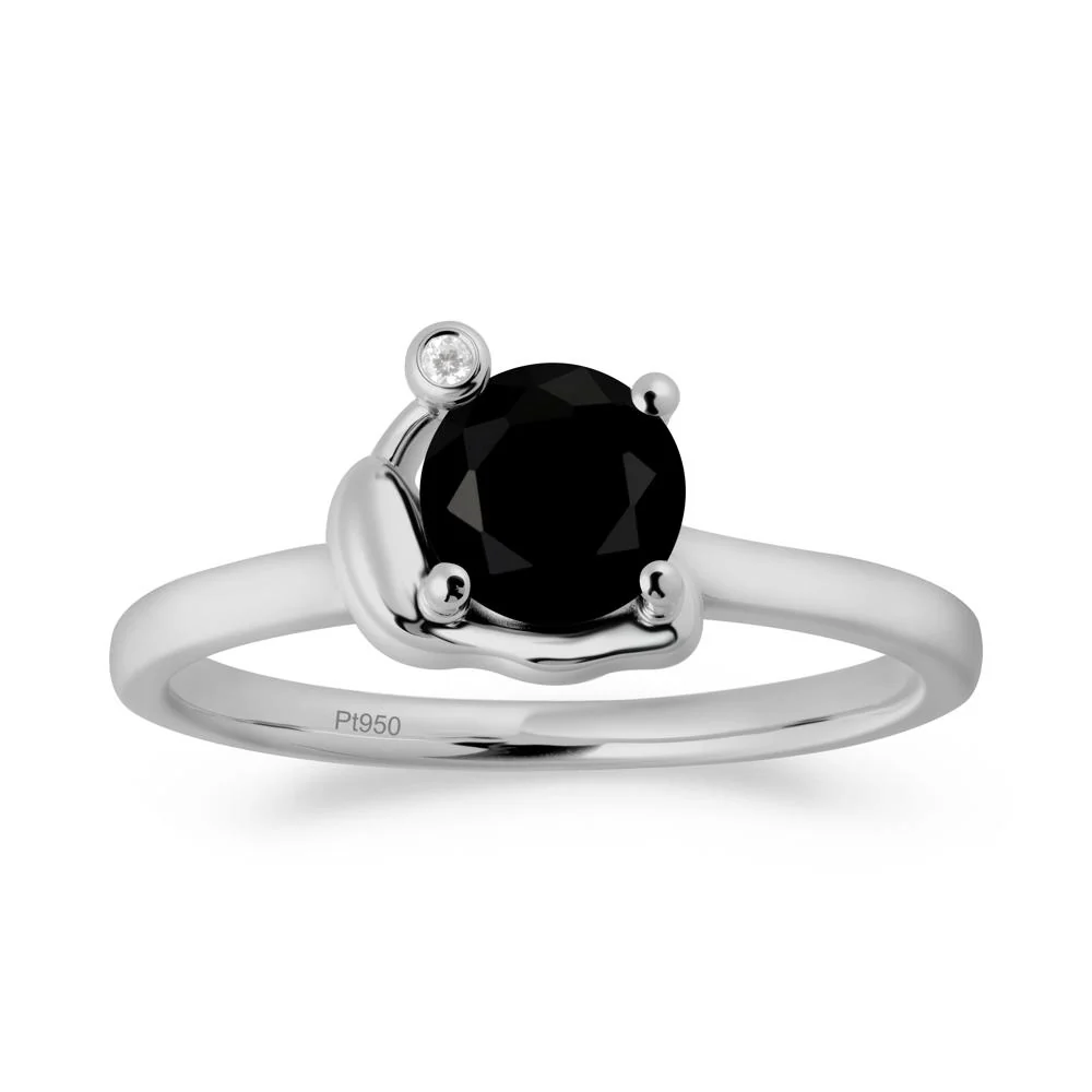 Snail Inspired Black Spinel Ring - Image 6