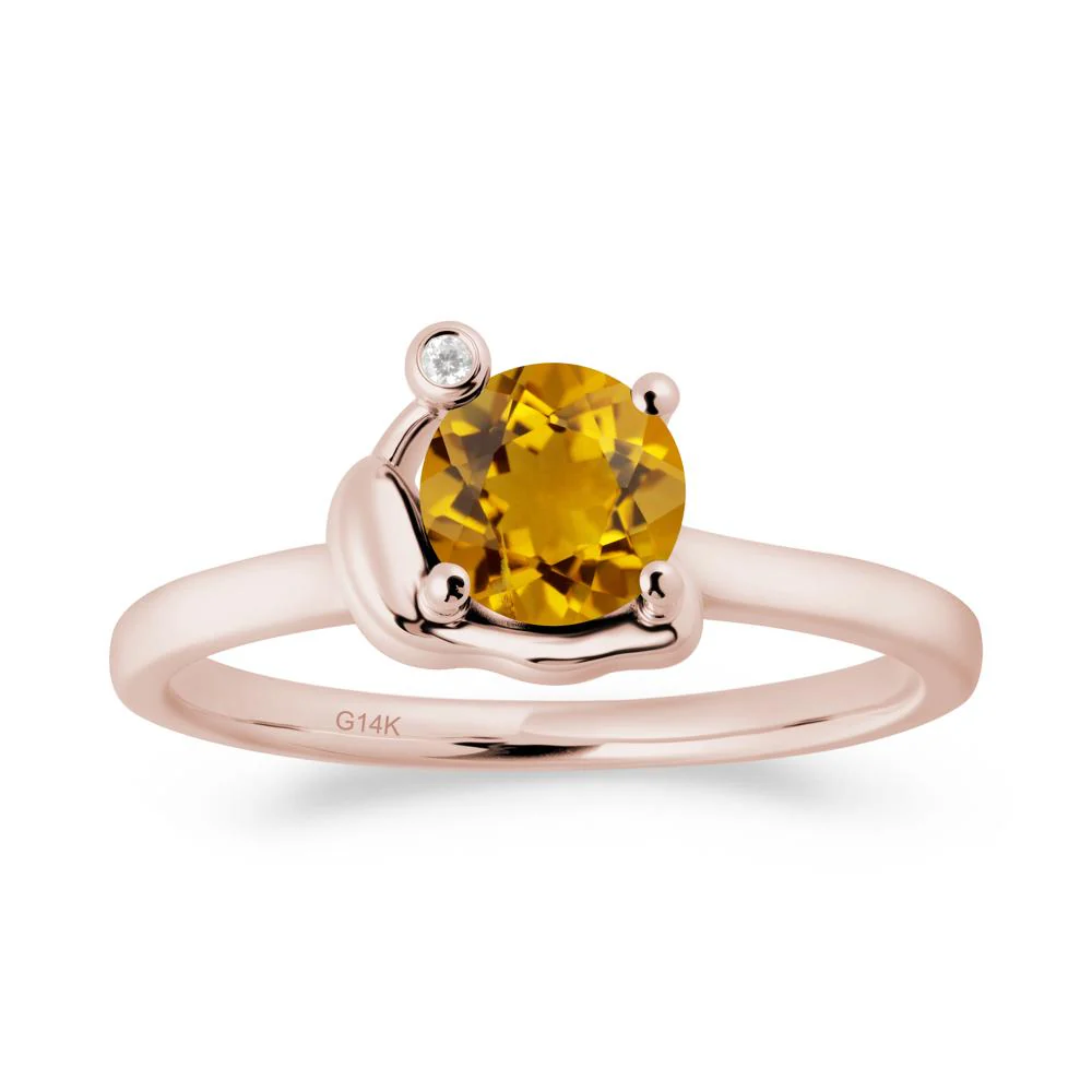 Snail Inspired Citrine Ring - Image 4