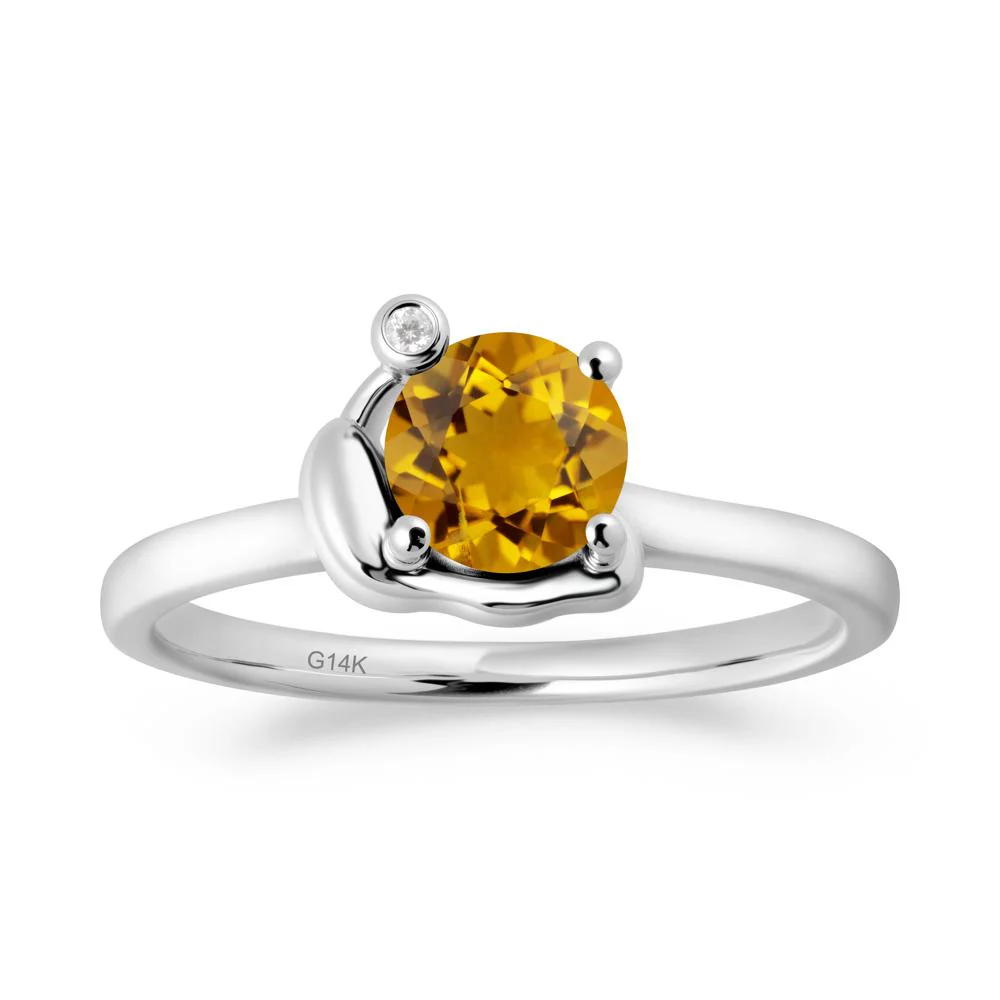 Snail Inspired Citrine Ring - Image 9