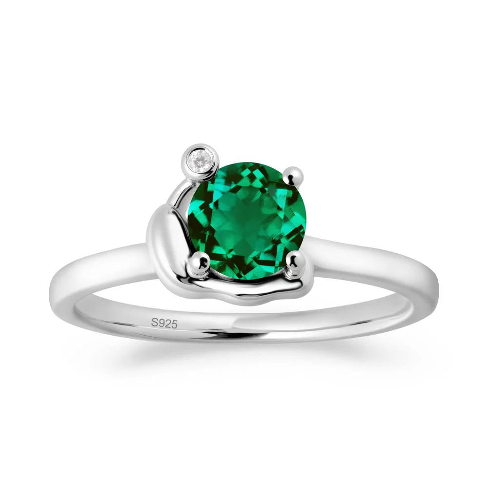 Snail Inspired Emerald Ring