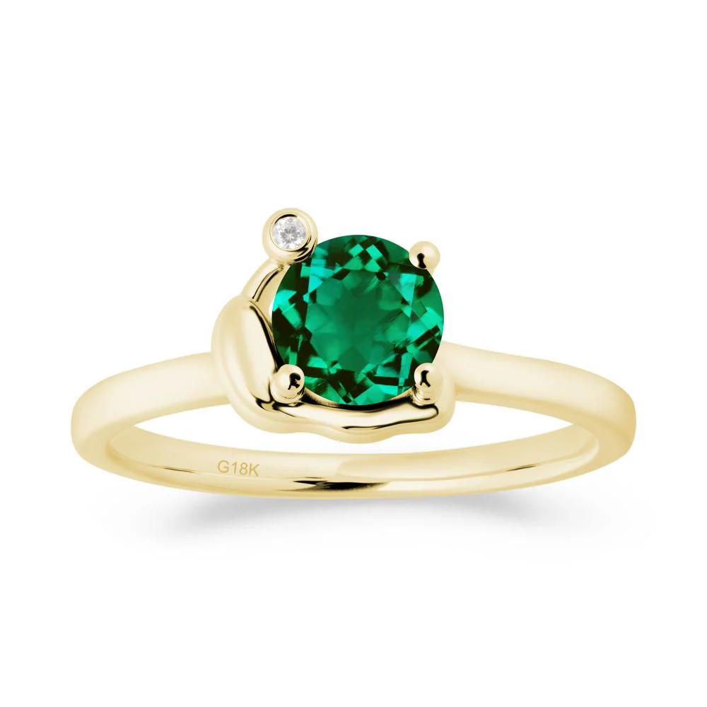 Snail Inspired Emerald Ring - Image 2