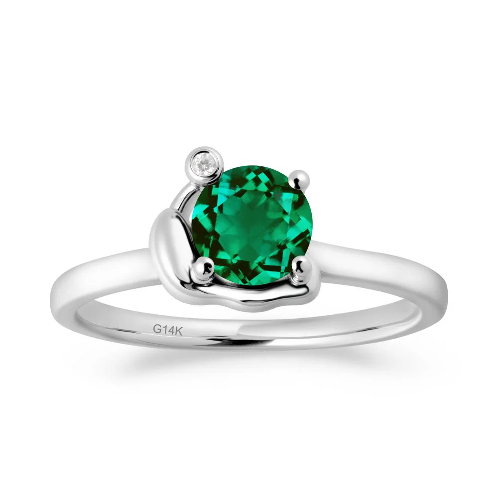 Snail Inspired Emerald Ring - Image 4