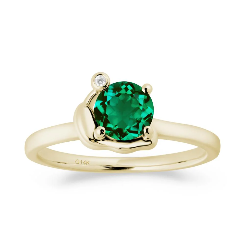 Snail Inspired Emerald Ring - Image 7