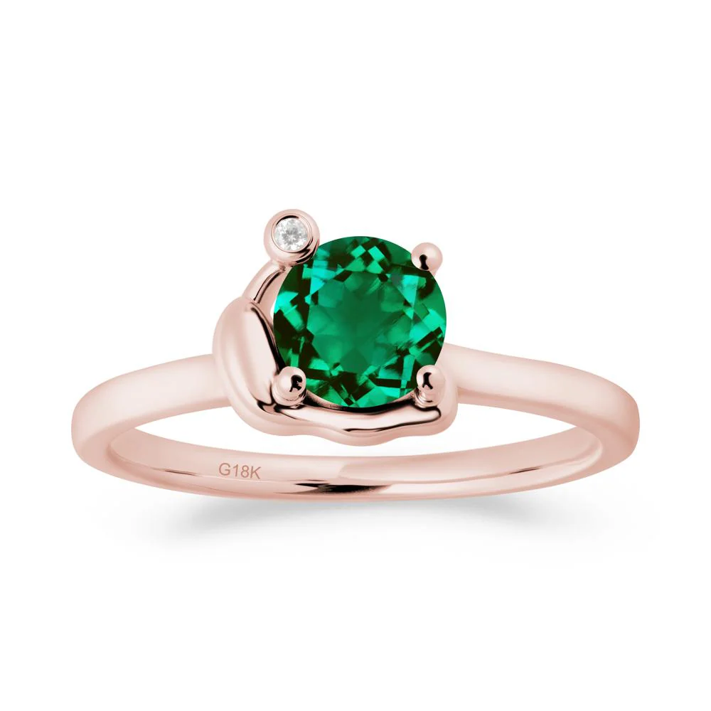 Snail Inspired Emerald Ring - Image 8