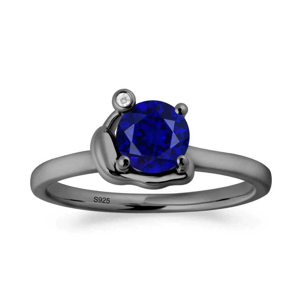 Snail Inspired Sapphire Ring