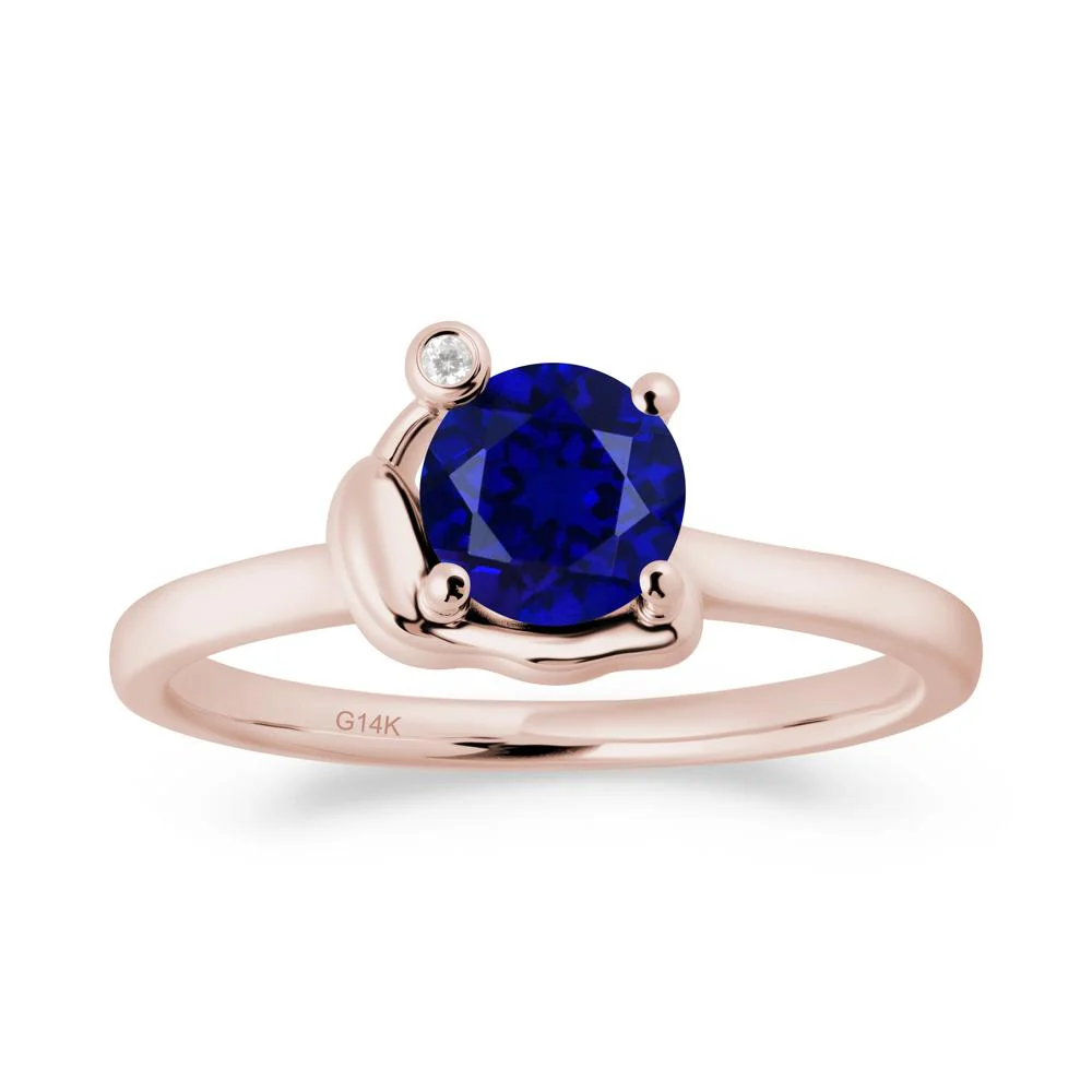 Snail Inspired Sapphire Ring - Image 2