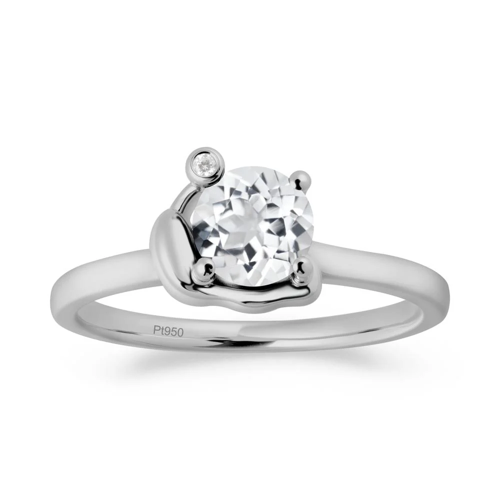 Snail Inspired White Topaz Ring - Image 9
