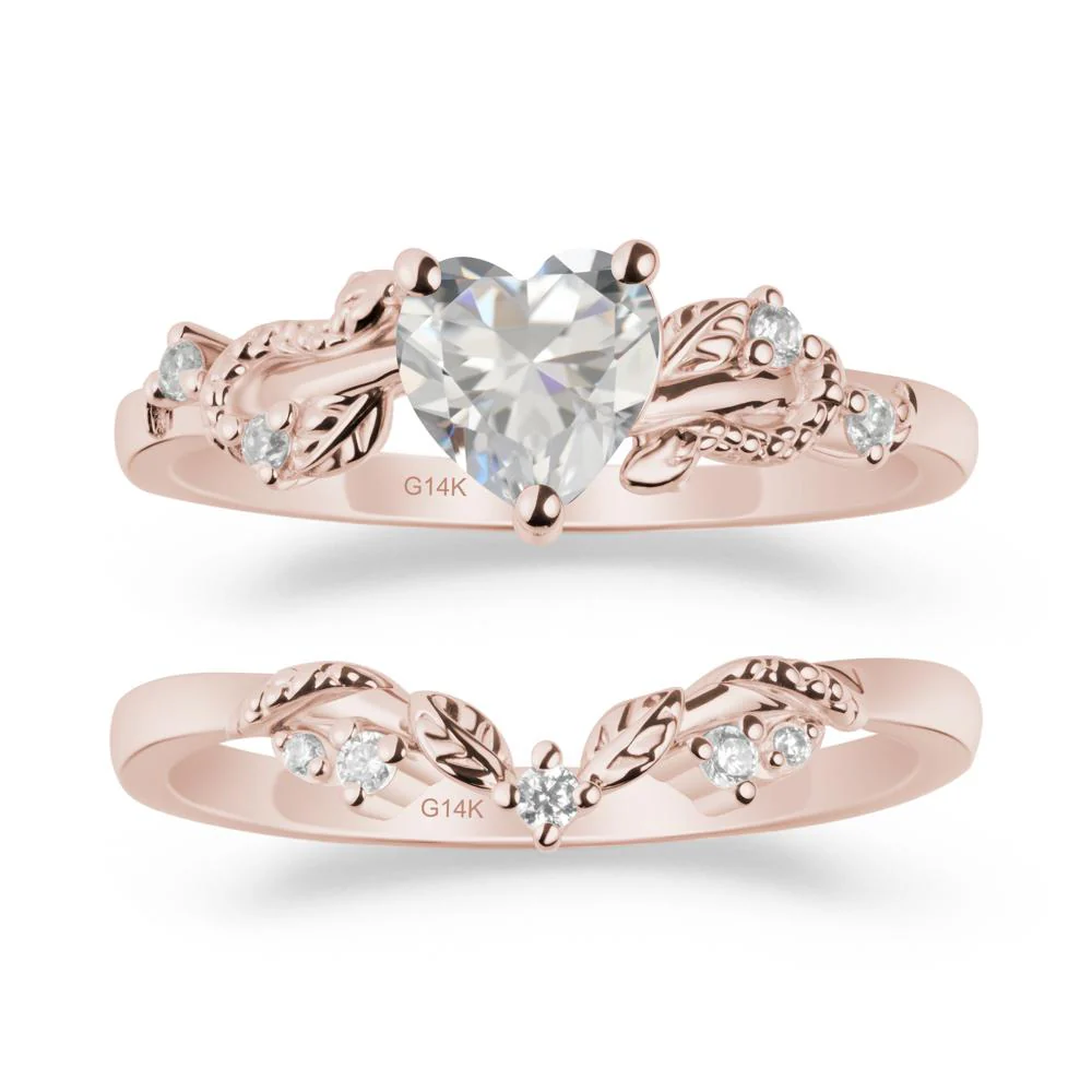 Snake Inspire Cubic Zirconia Wedding Ring Set