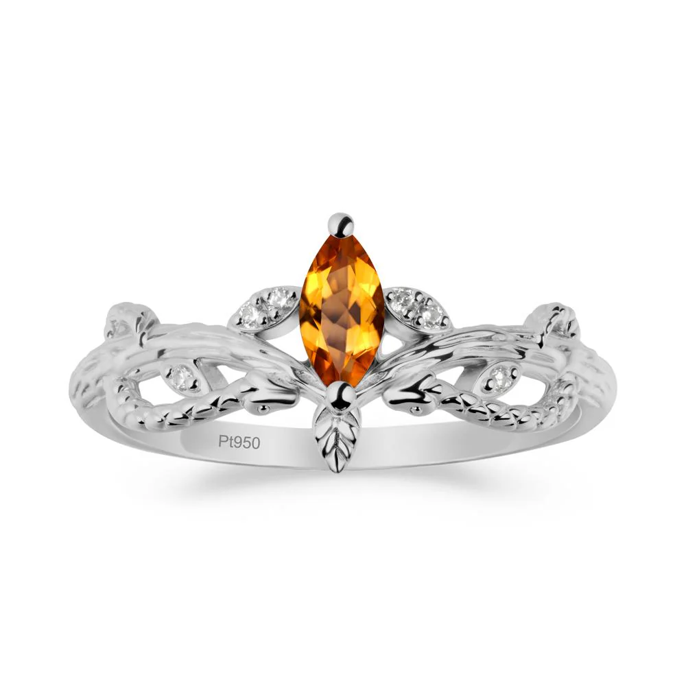 Snake Inspired Marquise Citrine Ring - Image 8