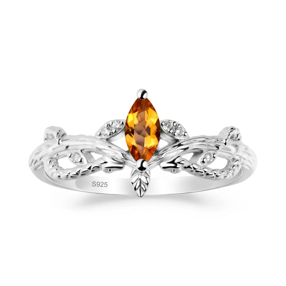 Snake Inspired Marquise Citrine Ring - Image 9