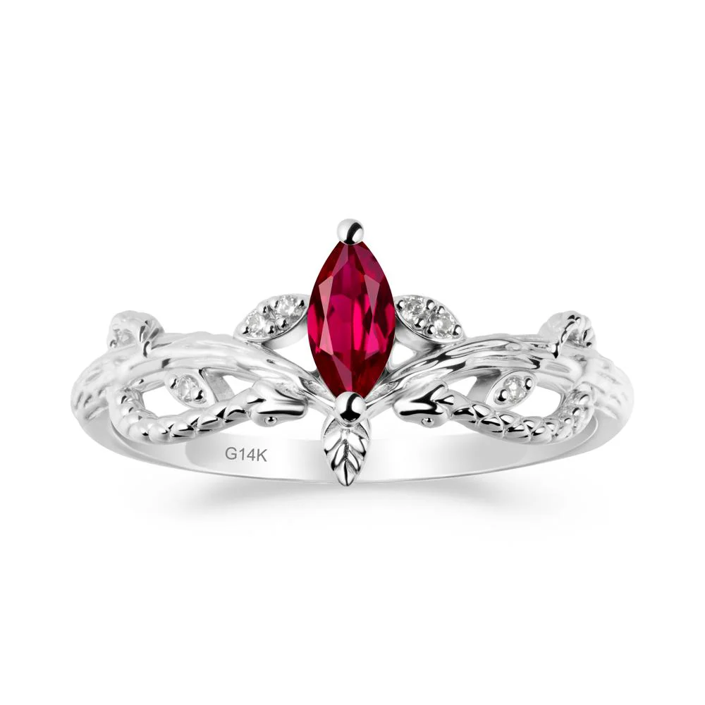 Snake Inspired Marquise Ruby Ring - Image 3