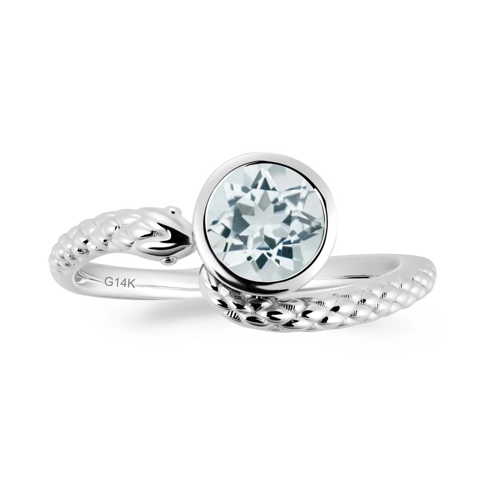 Snake Wrap Aquamarine Ring