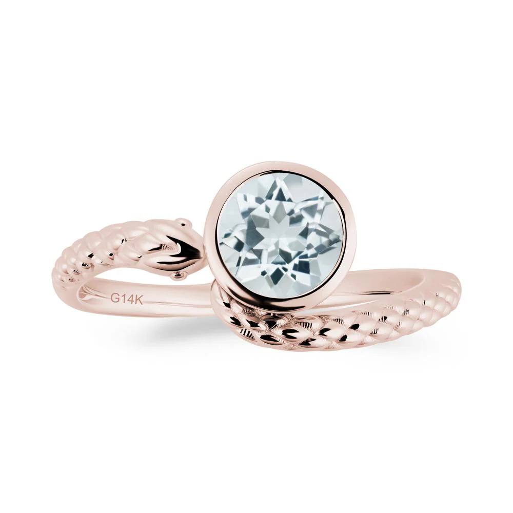 Snake Wrap Aquamarine Ring - Image 6