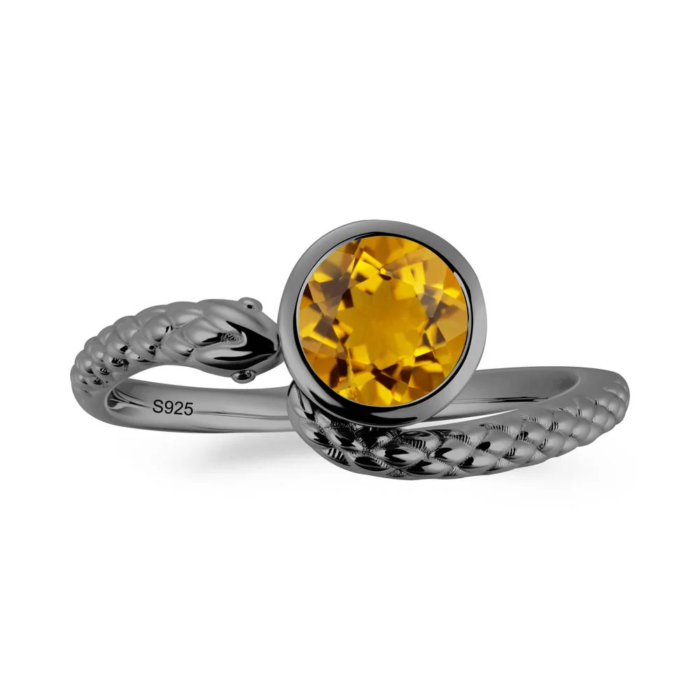 Snake Wrap Citrine Ring