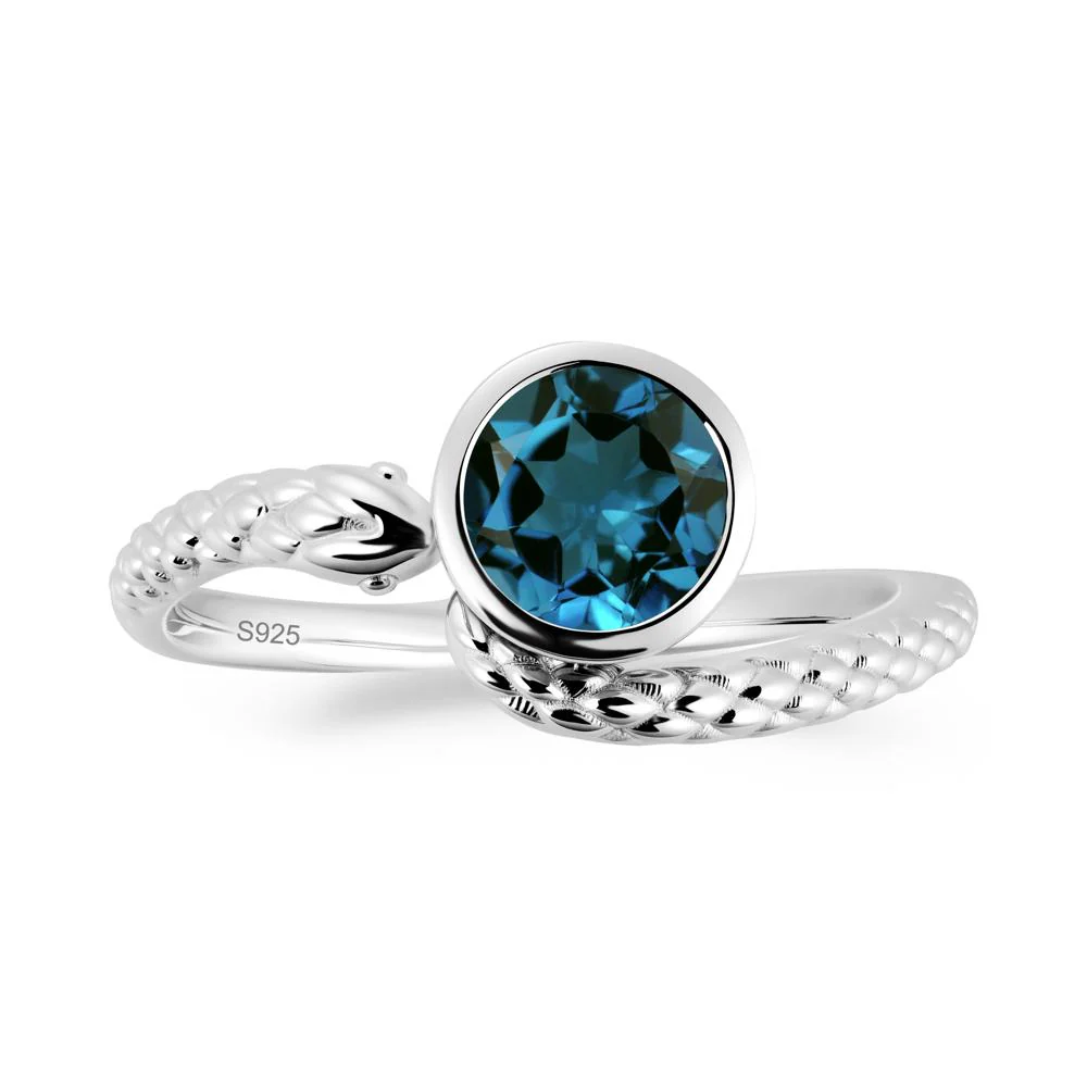 Snake Wrap London Blue Topaz Ring - Image 5