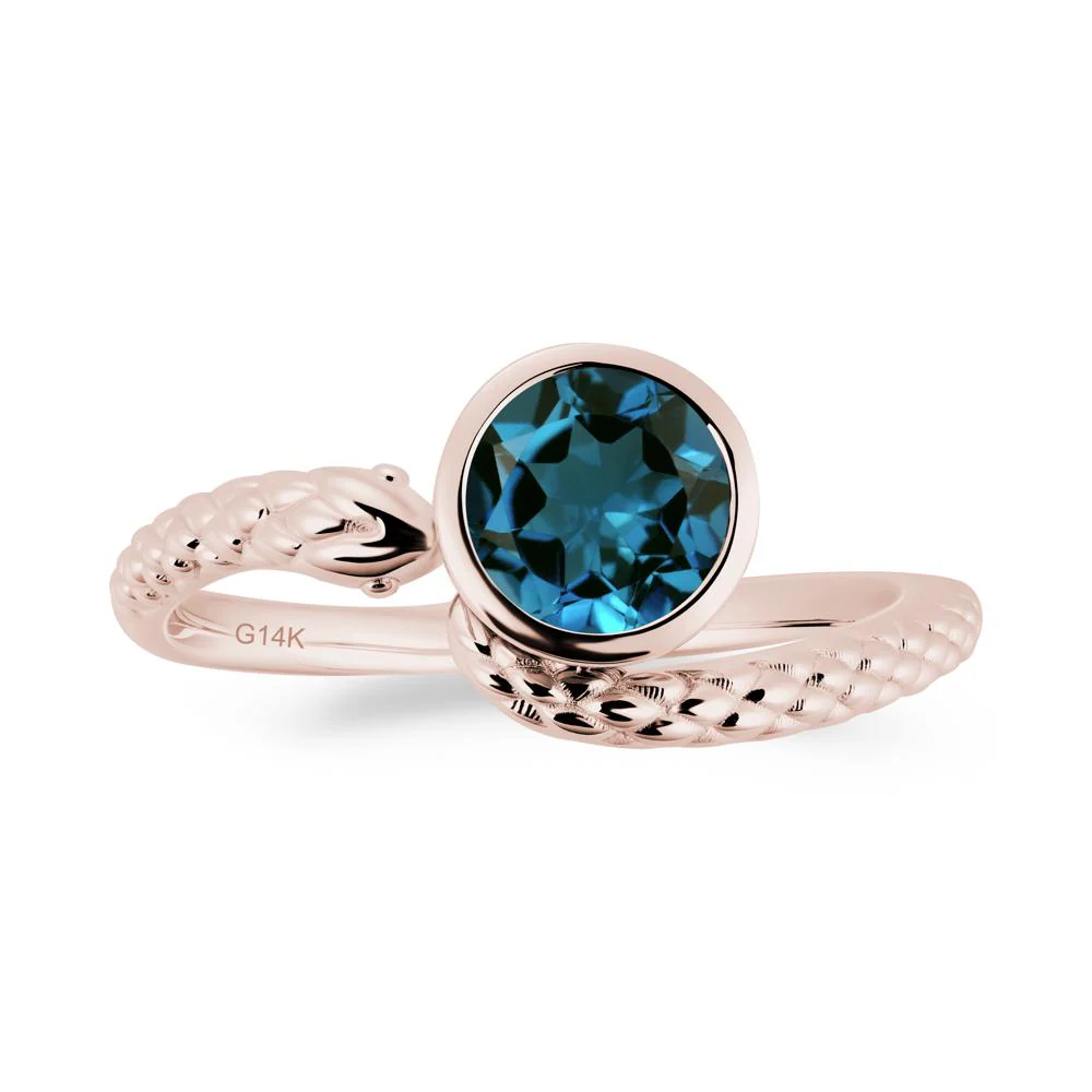 Snake Wrap London Blue Topaz Ring - Image 6
