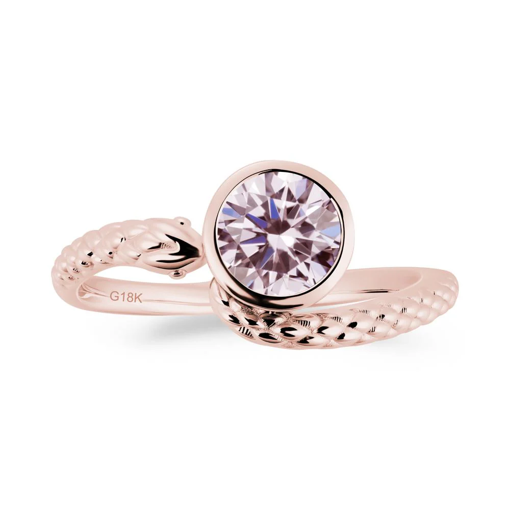 Snake Wrap Pink Cubic Zirconia Ring - Image 3