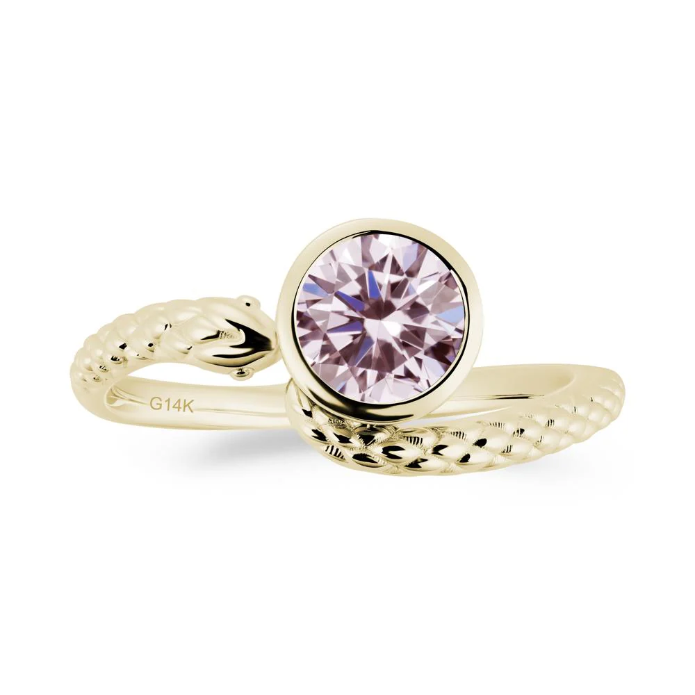 Snake Wrap Pink Cubic Zirconia Ring - Image 7