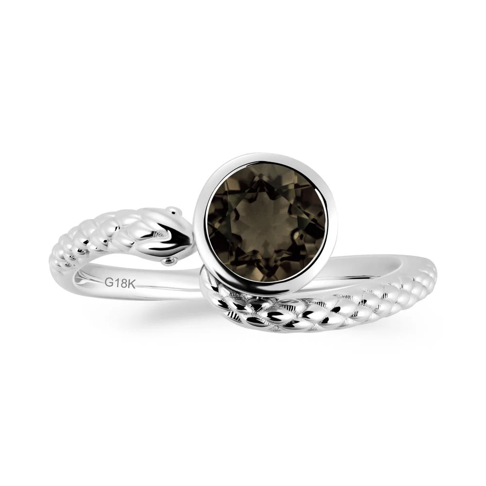 Snake Wrap Smoky Quartz Ring - Image 4
