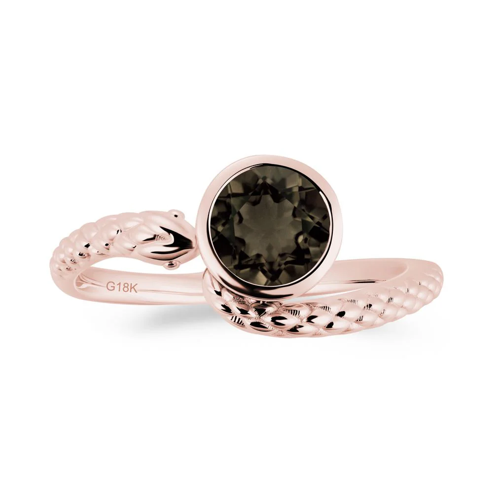 Snake Wrap Smoky Quartz Ring - Image 6