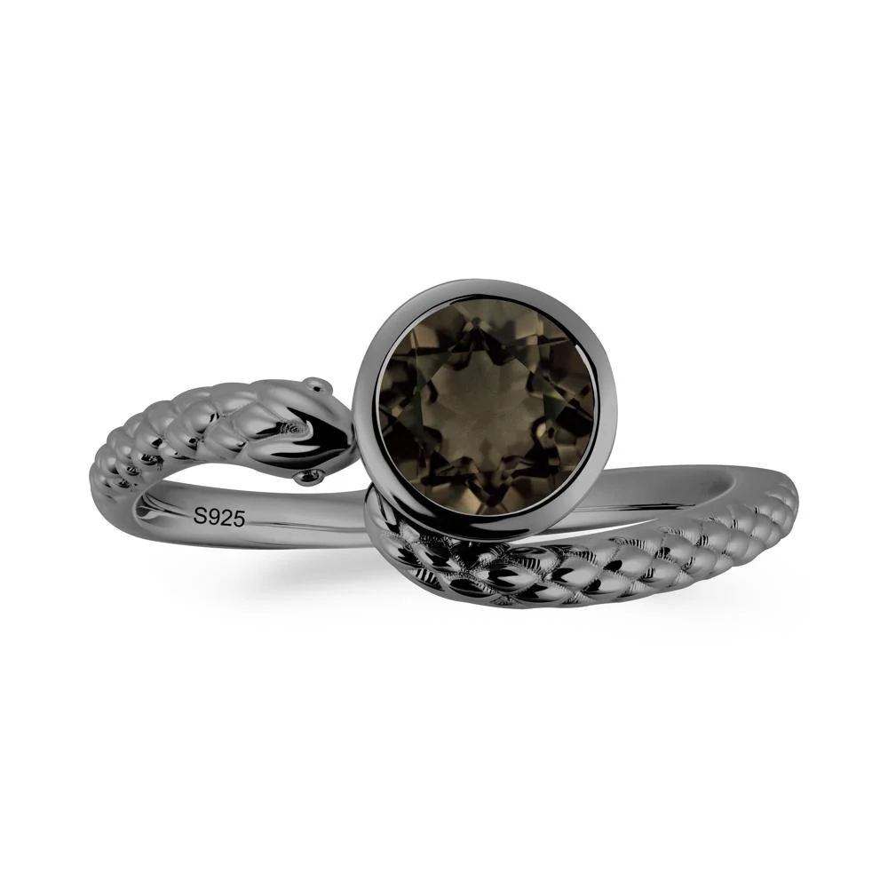 Snake Wrap Smoky Quartz Ring - Image 9
