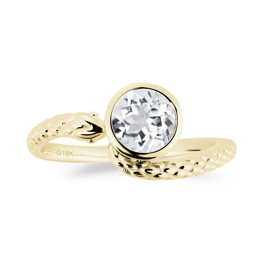 Snake Wrap White Topaz Ring - Image 4
