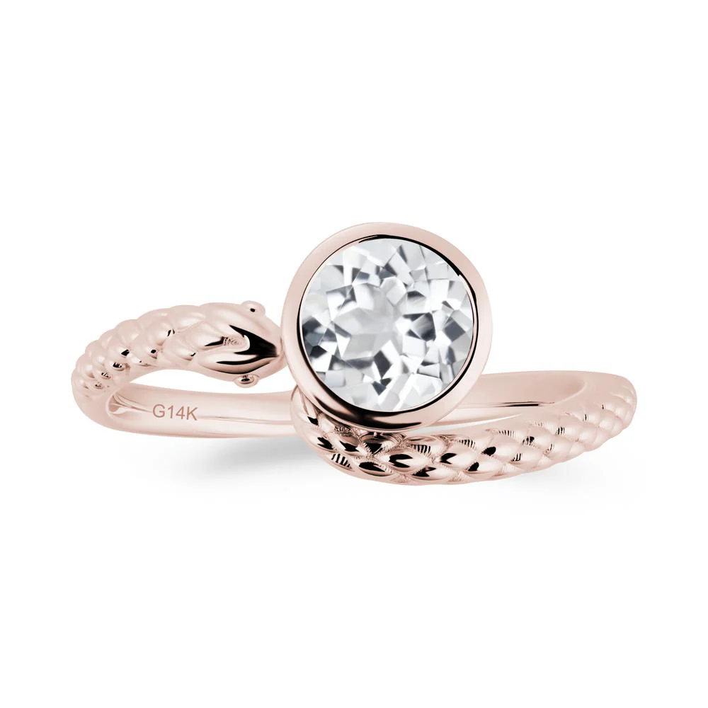 Snake Wrap White Topaz Ring - Image 7